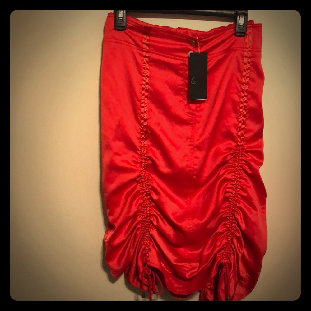 Neon orange skirt